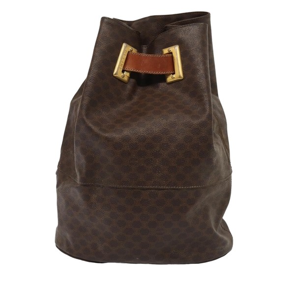 CELINE Macadam Canvas Shoulder Bag PVC Leather Brown Auth bs16095 - Picture 13 of 16